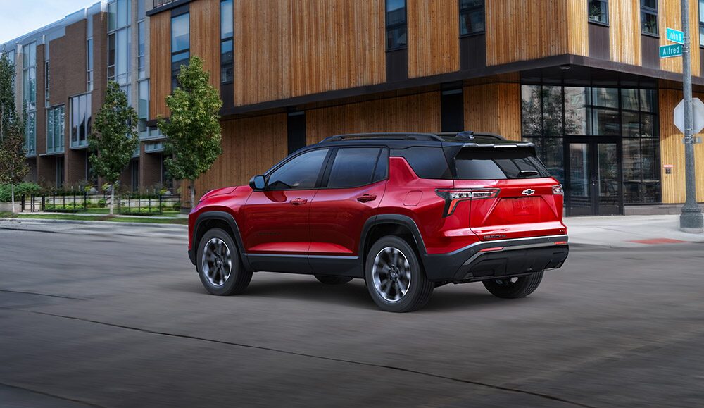 Chevrolet SUV on street corner